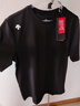迪桑特（DESCENTE）韓版新款小字簡(jiǎn)約純棉短袖寬松T 恤 SR123UTS15-BLK0 黑色 S (90/建議90-110斤) 曬單實(shí)拍圖