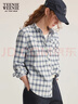 Teenie Weenie小熊女裝襯衫2025秋新款簡(jiǎn)約舒適寬松學(xué)院風(fēng)格紋上衣 曬單實(shí)拍圖