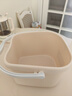 茶花 泡腳桶洗腳盆 泡腳盆塑料盆 足浴盆足浴桶 塑料桶 淺咖 1只裝 曬單實(shí)拍圖