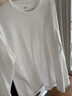 優(yōu)衣庫男裝女裝柔軟圓領(lǐng)T恤/休閑長(cháng)袖上衣479783 00 白色 L 曬單實(shí)拍圖