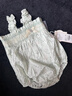 OAK FAMILY夏季新品連體衣女寶寶吊帶包屁衣全棉府綢爬服無(wú)袖寬松哈衣 鈴蘭月光 73cm 曬單實(shí)拍圖