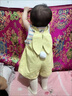 G.duck小黃鴨童裝女夏裝一周歲衣服女寶寶0-3歲嬰兒套裝5小童女孩兩件套 黃色 90 尺碼1~2歲【 80-90cm】 曬單實(shí)拍圖