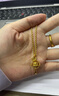 周大福麻花鏈 黃金素鏈項鏈(工費460)45cm 約8.85g EOF1128禮物 曬單實(shí)拍圖