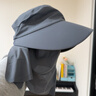 蕉下（beneunder）遮陽(yáng)帽防曬帽女磁吸防曬面罩口罩太陽(yáng)帽子男登山帽AS723鴨舌帽灰 曬單實(shí)拍圖