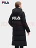 FILA斐樂(lè )官方男女長(cháng)款羽絨服冬情侶款寬松休閑簡(jiǎn)約連帽保暖外套 曬單實(shí)拍圖