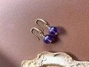 碧芳瓊收藏級天然紫水晶925銀耳墜青金石耳飾耳環(huán)女送對象生日情人禮物 紫水晶（一對） 珠徑約10mm 曬單實(shí)拍圖