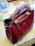 包包女包輕奢真皮包新款大容量手提包中年女士單肩包女實(shí)用媽媽包 酒紅 曬單實(shí)拍圖