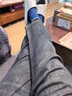 皮爾卡丹（pierre cardin）男士商務(wù)休閑九分褲牛仔褲水洗2026春季新款修身顯高寬松直筒長(cháng)褲 月夜藍 常規 32 曬單實(shí)拍圖