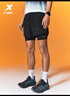 特步（XTEP）兩千公里 PRO 短褲男夏季速干假兩件跑步褲馬拉松健身運動(dòng)五分褲 【假兩件】正黑色-男 2XL 曬單實(shí)拍圖