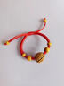 芯奢野生桃核手鏈兒童嬰兒編織紅繩桃木護身符胡核手串寶寶防驚嚇手繩 老桃核+桃木紅繩手鏈 曬單實(shí)拍圖