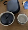 夢(mèng)庭（MENGTING） 旅行茶具套裝紫砂快客杯功夫茶杯戶(hù)外便攜式泡茶壺茶水分離陶瓷 曬單實(shí)拍圖