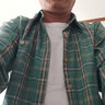 JEEP SPIRIT格子襯衫男士長袖純棉商務(wù)休閑襯衣寬松加大春秋季新款【易穿搭】 260灰色 2XL 曬單實(shí)拍圖