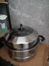 拜格（bayco）蒸鍋家用三層34cm5-6個(gè)人不銹鋼加厚蒸湯鍋燃氣電磁爐通用BG1454 曬單實(shí)拍圖