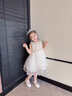 G.duck小黃鴨童裝公主裙女童裙子夏季兒童生日禮服女孩連衣裙夏裝網(wǎng)紗裙 香檳色 100 （建議身高90cm 3-4歲）cm 曬單實(shí)拍圖