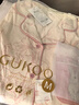 果殼（Gukoo）睡衣女空調服春秋滿(mǎn)印可愛(ài)兔子女士睡衣甜美家居服套裝 粉白 S  曬單實(shí)拍圖