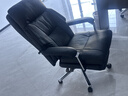 顧全電腦椅人體工學(xué)椅真皮辦公椅可躺久坐舒適老板椅C570金黑皮 曬單實(shí)拍圖