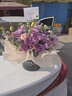冉子花坊鮮花速遞粉玫瑰抱抱桶向日葵花籃生日禮物送女友愛(ài)人同城配送 愛(ài)的抱抱紫色 曬單實(shí)拍圖