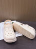 樸西科學(xué)倍率發(fā)泡純色洞洞鞋女夏季新款厚底防滑防臭洞洞鞋沙灘外穿 米白色 【久站人群福音】 39-40 曬單實(shí)拍圖