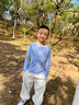 KocotreeKK樹(shù)兒童速干衣男童女孩春夏季T恤寶寶防曬長(cháng)袖上衣戶(hù)外運動(dòng)訓練 淺月紫 130 曬單實(shí)拍圖