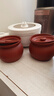 正宗紫砂瓦罐煨湯燉盅家用隔水燉商用蒸蛋帶蓋燉罐煲湯罐 【加厚】紫砂燉盅500ml四個(gè)裝 500ml 曬單實(shí)拍圖