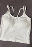 俞兆林小吊帶背心女士帶胸墊外穿美背文胸一體內搭無(wú)袖打底上衣白色 曬單實(shí)拍圖