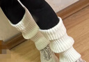 都市麗人2雙針織襪套白色襪子女小腿襪JK雪地靴子秋冬保暖加厚長(cháng)筒堆堆襪 曬單實(shí)拍圖