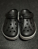 卡駱馳（CROCS）洞洞鞋貝雅卡駱班輕便耐磨一腳蹬休閑鞋|205089 黑色/白色-066 41 /42(260mm) 曬單實(shí)拍圖