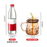 拜杰高硼硅牛奶杯早餐杯水杯杯子小熊玻璃水杯帶蓋帶吸管600ML 曬單實(shí)拍圖