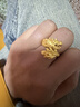 金至尊（3DG Jewellery）金妝花嫁黃金男戒3D硬足金龍戒婚戒中式婚禮黃金戒指生日禮物計價(jià) 19號-3.52克(配珠寶禮盒) 曬單實(shí)拍圖