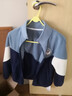 巴布豆兒童外套秋冬新款男童雙面搖粒絨開(kāi)衫女童舒適保暖時(shí)尚拼色冬裝 霧藍拼藏藍 140 曬單實(shí)拍圖