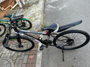 EG7山地自行車(chē)成人學(xué)生變速越野單車(chē)雙減震賽車(chē)26寸青少年男女 輻條【加厚防滑輪-更安全】黑白 26寸21速【適合：160-180CM】 曬單實(shí)拍圖