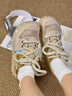 OETZI冰人奧茲 男鞋丑萌網(wǎng)面透氣帆布鞋女情侶百搭果凍大頭丑鞋 沙色/駝色T23120144 38 曬單實(shí)拍圖