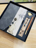 嘉然恒國潮A5本子筆記本書(shū)簽禮盒三折疊高顏值日記事本文具百日誓師大會(huì )送男女老師朋友可定制 黑色 曬單實(shí)拍圖