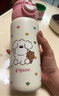 貝親（Pigeon）×miiiiichan趣玩 兒童保溫杯 學(xué)生水杯 直筒杯600ml粉色愛(ài)心小狗 曬單實(shí)拍圖