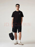 杰克·瓊斯（JACK&JONES）26年男裝新款【涼感】短袖T恤男士簡(jiǎn)約純色透氣打底高端耐洗半袖 E43純黑色 常規 XL （185） 曬單實(shí)拍圖