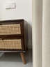 純實(shí)木床頭柜臥室2026新款藤編簡(jiǎn)易一對創(chuàng  )意網(wǎng)紅主臥床邊柜胡桃木 胡桃色【實(shí)木烤漆/藤編柜門(mén)】 43x40x49cm 曬單實(shí)拍圖
