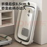 iuu嬰兒洗澡盆兒童浴盆大號寶寶可折疊可坐可躺新生兒童用品 【官方補貼-感溫款】雙層加厚浴盆+可調節浴架 材質(zhì)：食品級PP材質(zhì)，安全無(wú)異味 曬單實(shí)拍圖