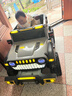 萌娃寶貝（PRETTY BABY）牧馬人兒童電動(dòng)車(chē)大號四輪雙人越野汽車(chē)可坐大人帶小孩親子遙控車(chē) 旗艦灰+皮座+發(fā)光軟輪+電子助力+液壓減震+12V15A電瓶 曬單實(shí)拍圖