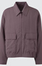 優(yōu)衣庫合作款/男裝女裝休閑短茄克/外套夾克483835 74 紫羅蘭色 M 曬單實(shí)拍圖