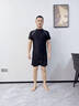 安踏（ANTA）泳褲男士沙灘褲上衣套裝水陸兩穿五分雙層防走光防尷尬游泳褲訓練 深黑色套裝 【短袖+泳褲】 XL 【170-180cm/65-75kg】 曬單實(shí)拍圖