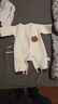 貝瑞加（Babyprints）新生兒連體衣初生男女寶寶夾棉哈衣加厚保暖護肚爬服柔軟 棕熊52 曬單實(shí)拍圖