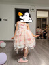 G.duck小黃鴨童裝女童連衣裙春秋兒童公主裙夏裝生日禮服蓬蓬裙女孩裙子 粉色 110 cm 曬單實(shí)拍圖