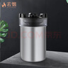 若煙（Ruoyan）帶水箱煙灰缸防飛灰防煙味創(chuàng  )意家用車(chē)載漏斗帶蓋個(gè)性不銹鋼煙缸銀 曬單實(shí)拍圖