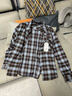 gxgjeans男裝25春新品雙色格子長(cháng)袖襯衫慵懶襯衫外套#J25D031002 藍咖格 M 曬單實(shí)拍圖