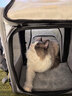 小佩寵物背包灰色 透明透氣外出用大號便攜小型犬雙肩貓包 曬單實(shí)拍圖