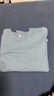 重磅純棉短袖t恤男高檔純色印花休閑基礎款內搭半袖打底衫 霧霾藍 XL  140-155斤 曬單實(shí)拍圖