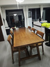 利索（LISUO）全實(shí)木餐廳餐桌客廳長(cháng)條書(shū)桌現代小戶(hù)型家用吃飯桌椅組合220云椅 曬單實(shí)拍圖