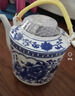 古笙記 超大容量陶瓷茶壺家用景德鎮泡茶壺耐高溫涼水壺青花冷水壺大號 青花纏蓮 2L 曬單實(shí)拍圖