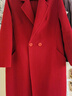 ETLK2025年秋冬季新款高端優(yōu)雅氣質(zhì)雙面羊毛大衣女中長(cháng)款羊毛呢子外套 大紅色 XL -113-122斤 曬單實(shí)拍圖