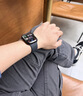 Apple/蘋(píng)果WatchS11智能手表GPS款42毫米亮黑色鋁金屬表殼黑色運動(dòng)型表帶S/M-聯(lián)通補貼 曬單實(shí)拍圖
